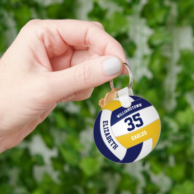 Marineboldmannschaft farbenfroh Jungs Volleyball Schlüsselanhänger (Hand)