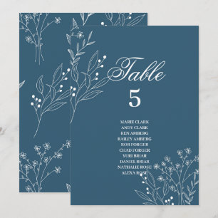 Marineecke Floral Boho Hochzeitssitzkarten Einladung