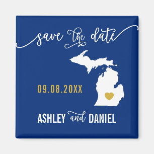 Marineeinsätze von Michigan Hochzeit Sichern Sie  Magnet