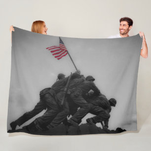 MARINEerhöhungs-FLAGGE bei IWOJIMA Fleecedecke
