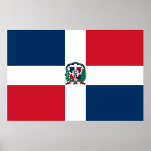 Marinefahne der Dominikanischen Republik, Dominica Poster