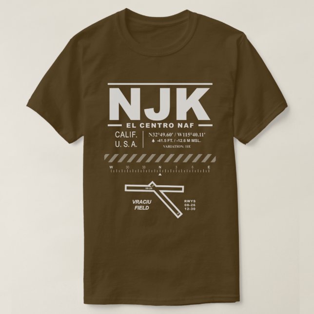 Marinefliegeranlage El Centro NJK T - Shirt (Design vorne)