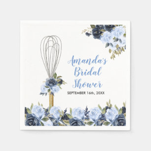 Marinefloral bald auf dem Weg zum Brautparty Serviette