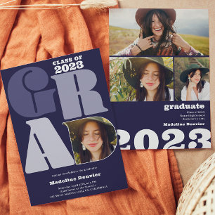 Marinefräßige übergroße Grad 4 Foto 2023 Abschluss Einladung