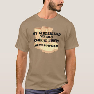 Marinefreund-Wüsten-Kampf-Stiefel T-Shirt