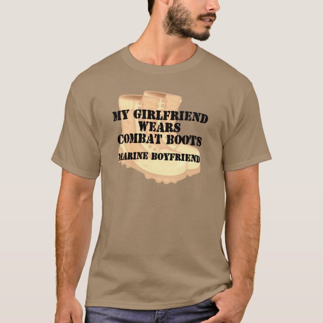 Marinefreund-Wüsten-Kampf-Stiefel T-Shirt (Vorderseite)