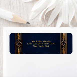 Marinegold Gatsby Pfau-Thema-Hochzeit editierbar