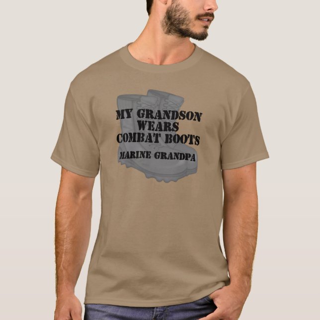 Marinegroßvater-Enkel trägt COLUMBIUM T-Shirt (Vorderseite)
