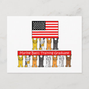 MarineGrundausbildung-Absolvent Ankündigungspostkarte
