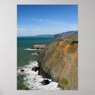 Marinehauptlandschaften, Küstenklippen Poster