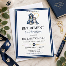 Marinehund-Katze-Tierarzt-Ruhestandsfeier