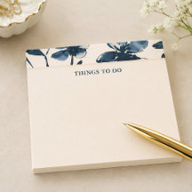 Marineindigo-Blumen-To-Do-Liste