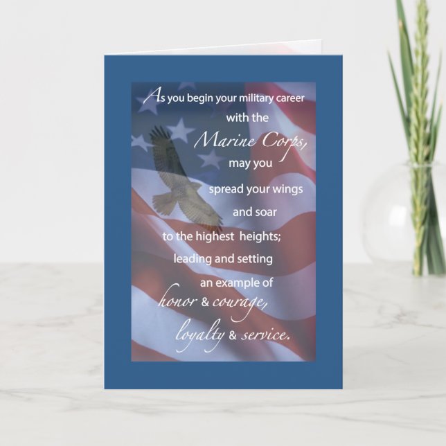 Marineinfanteriekorps-Grundausbildung-Glückwünsche Karte (Vorderseite)