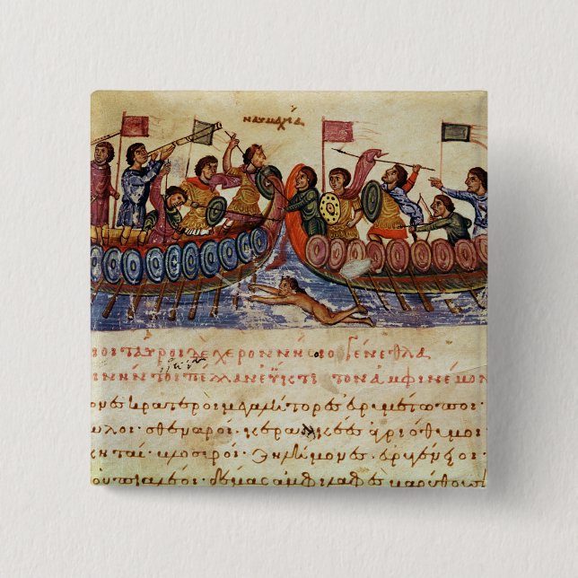 Marinekampf zwischen zwei Schiffen Button (Vorderseite)