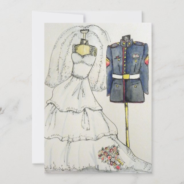 Marinekleidung für Uniform und Hochzeitskleid (Vorderseite)