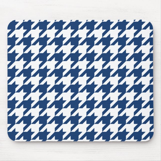 Marinelegantes Hundezahnmuster Mousepad (Vorne)