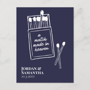 Marinematch aus dem Himmel Save the Date Postkarte