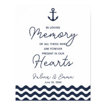 Marinemeeresblau In Loving Memory Druck