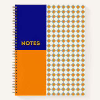 Marineorange-Sonnenstrahl-Diamant-Notizbuch - S Notizbuch
