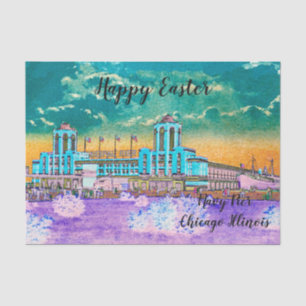Marinepier Chicago 1920's Watercolor Osterfarben Seidenpapier