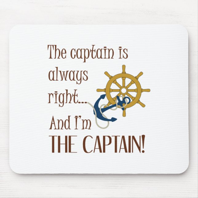 Mariner-Regel - Der Kapitän hat immer recht - Boot Mousepad (Vorne)