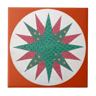 Mariner's Compass Quilt Tile Fliese
