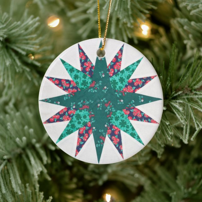 Mariners Kompass Quilt Ornament (Baum)