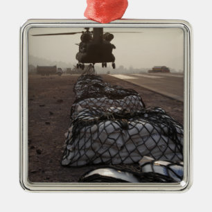 Marines befestigen Segellasten Silbernes Ornament