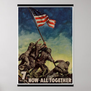 Marines bei Iwo Jima Vintag Poster