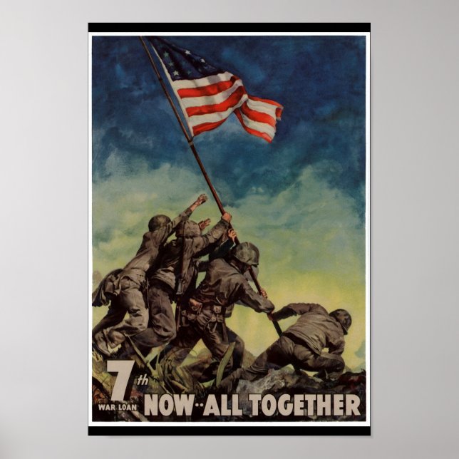 Marines bei Iwo Jima Vintag Poster (Vorne)