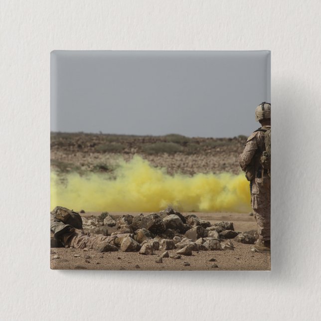 Marines bieten Sicherheit Button (Vorderseite)