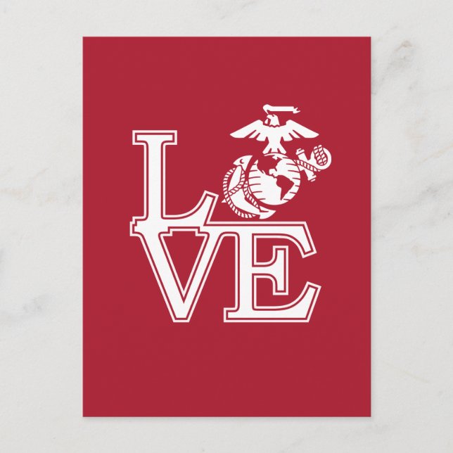 Marines Liebe Design Feiertagspostkarte (Vorderseite)