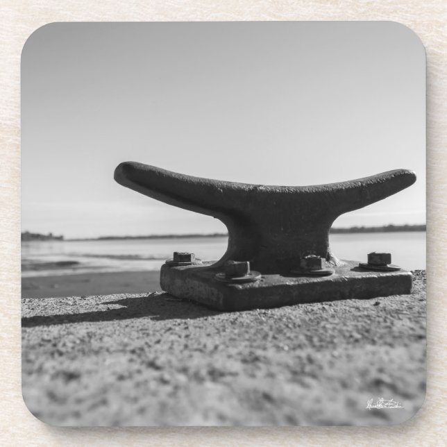 marines, schwarzes und weißes Thema Untersetzer (Vorderseite)