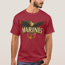Marines With Eagle and Flag T-Shirt