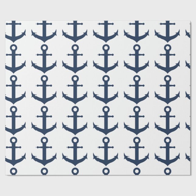 Marineschiff Anker Schifffahrt  Geschenkpapier (Flach)