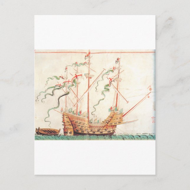 Marineschiff Postkarte (Vorderseite)