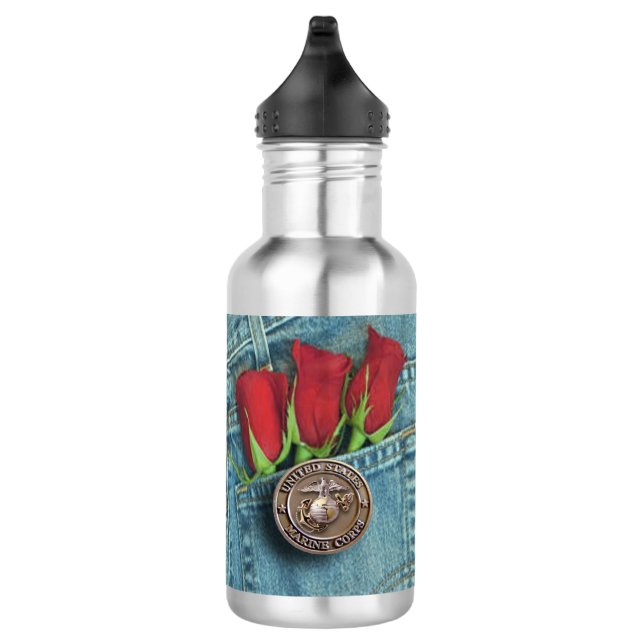 Marinesoldaten, Jeans und Rosen! OoRah! Trinkflasche (Rechts)