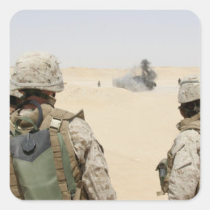 Marinesoldaten und Seeleute Quadratischer Aufkleber