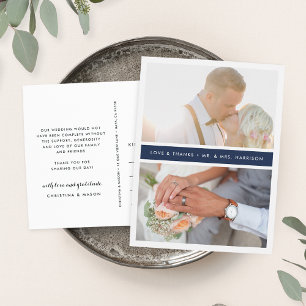 Marinestreifen Hochzeitsszenario Foto Vielen Dan Postkarte