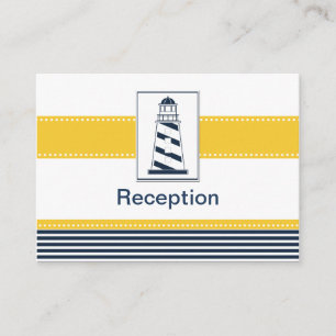 Marinestreifen, Leuchtturm, SeeEmpfangskarten Begleitkarte