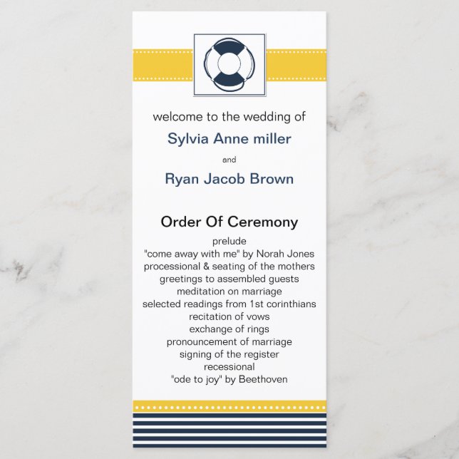 Marinestreifen, Rettungsschwimmer, Hochzeiten auf  Programm (Vorderseite)