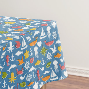 Marinesymbol-Muster Tischdecke