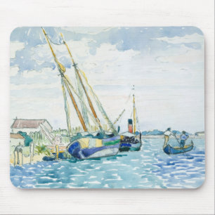 Marineszenen-Boote nähern sich Venedig Mousepad