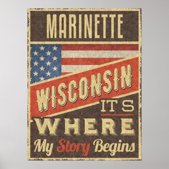 Marinette Wisconsin Poster (Vorne)