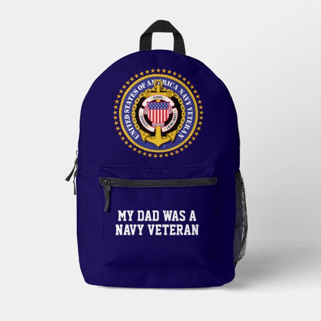 Marineveteran Bedruckter Rucksack (Vorderseite)