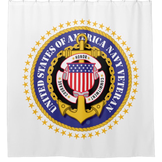 Marineveteran Duschvorhang (Vorderseite)