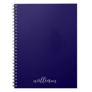 Marineweißes Schrift Girly Monogramm Geschenk Noti Notizblock