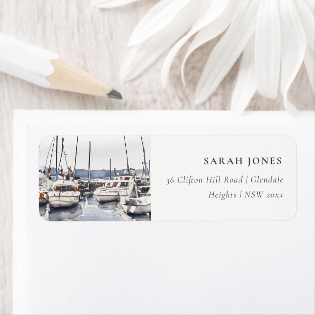 Marinierte Küstenschiffe im Hafen Seascape-Adresse (Insitu)