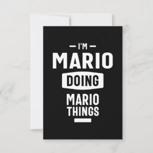 Mario Personalisiert Name Birthday Gift RSVP Karte