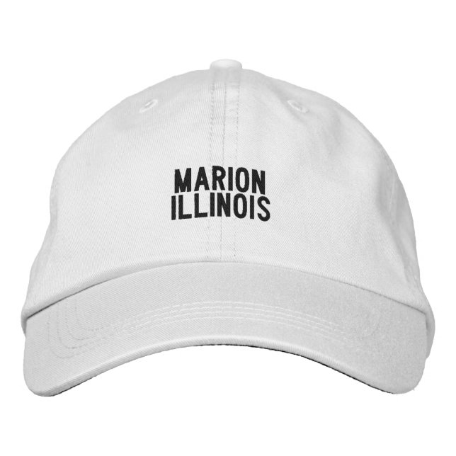 Marion Illinois Hat Bestickte Baseballkappe (Vorderseite)
